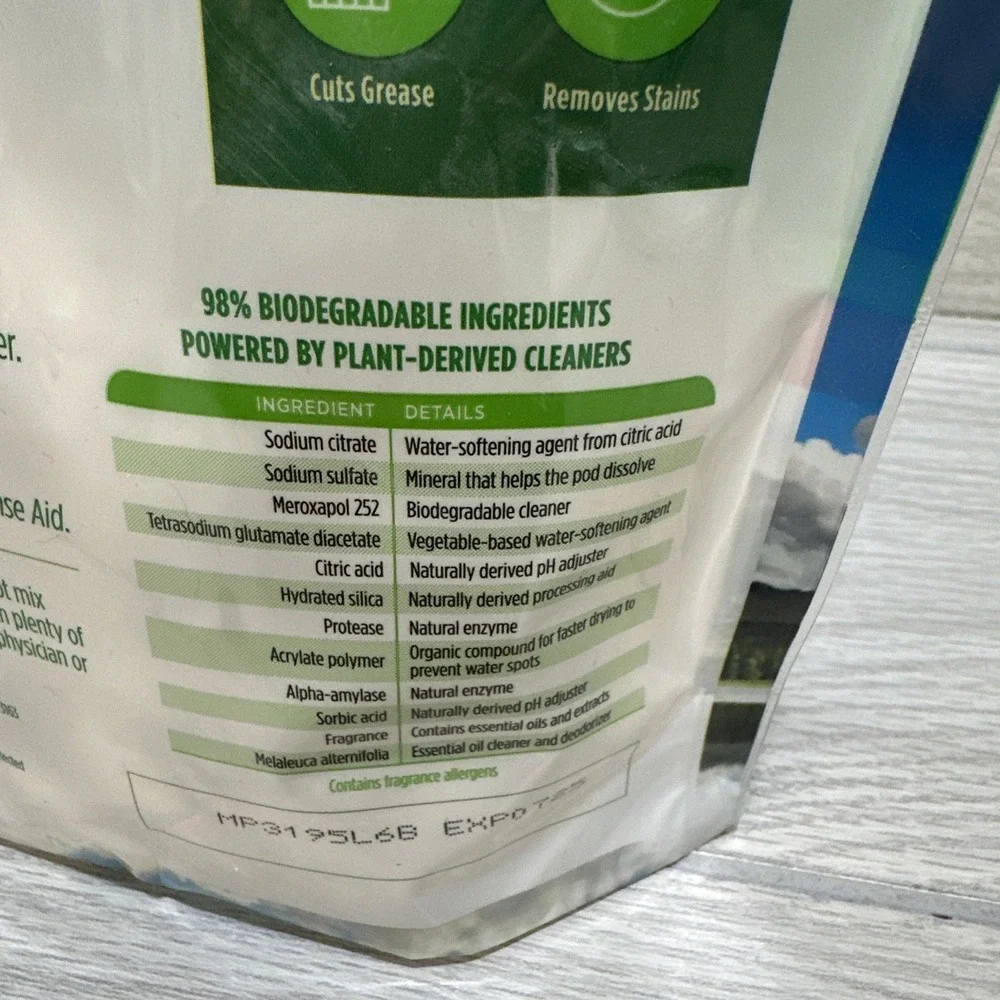 MELALEUC Diamond Brite Auto Dishwasher Detergent 30 Pack‎ Chlorine-Free EXP 7/25